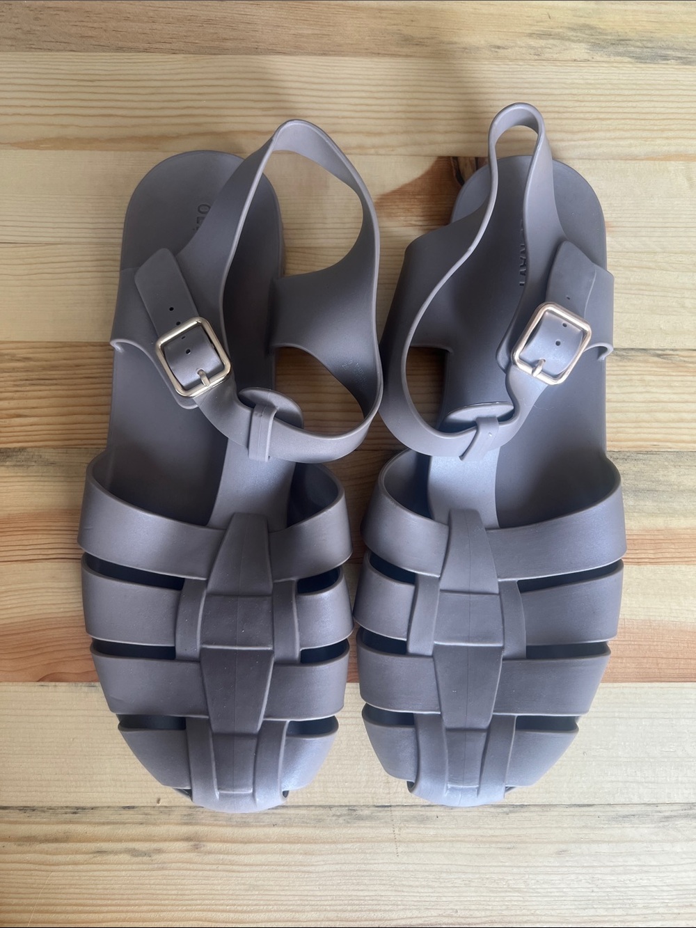 Old Navy Women's Grey Strappy Jelly Sandals - Casual Slingback
